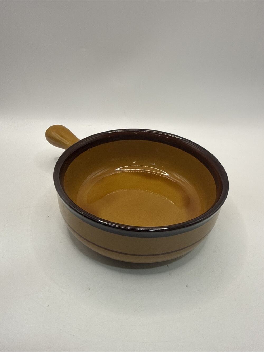Vintage K.K. Noritake Stoneware Single Handle Soup Bowl 5” *